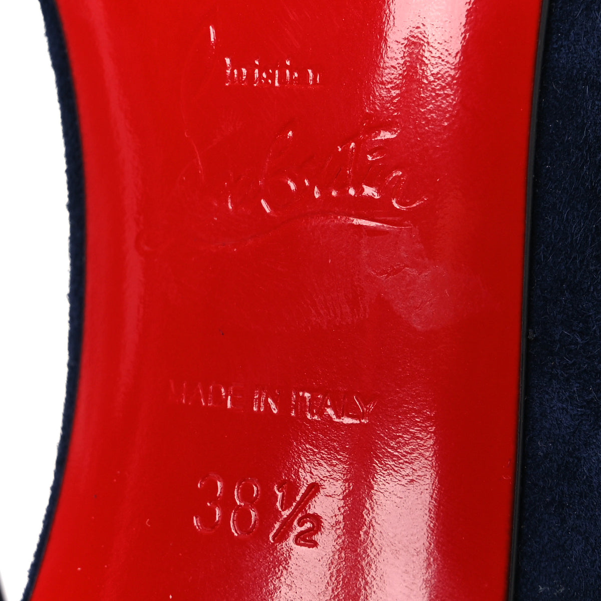 Christian Louboutin Suede Iriza 100 Pumps 38.5 Obscur 8 of 10