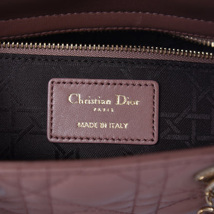 Christian Dior Lambskin Cannage Small Lucky Badges My Lady Dior Petale Brique 7 of 11