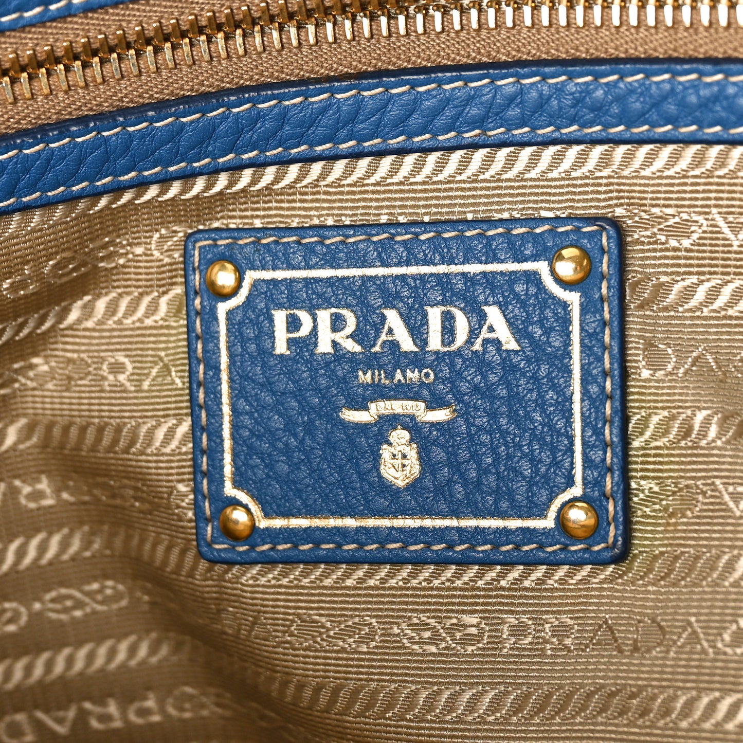 Vitello Phenix Side Zip Tote Cobalto