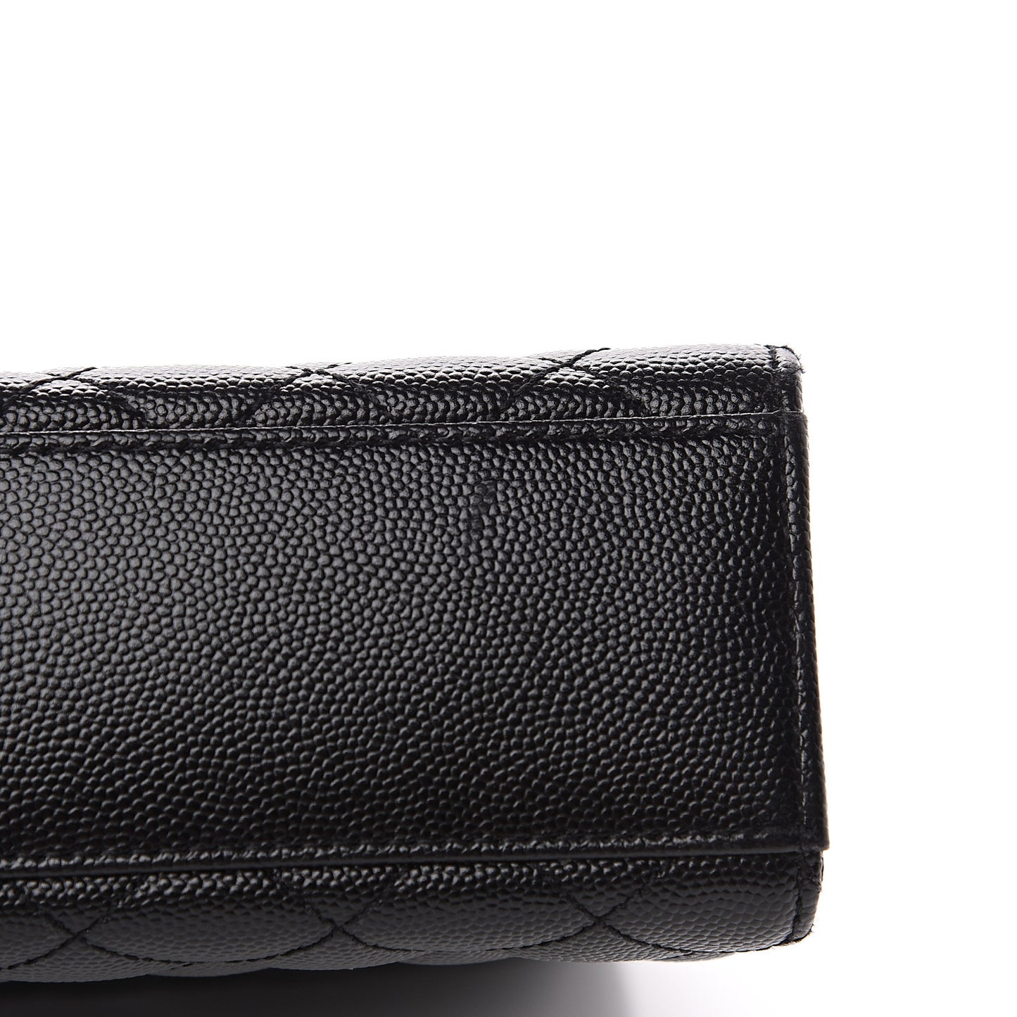 Grain De Poudre Textured Mixed Matelasse Large Triquilt Monogram Monochrome Satchel Black