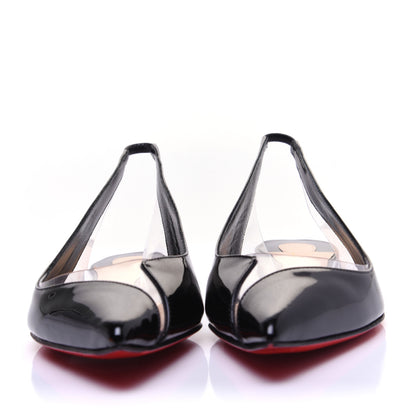 Christian Louboutin Patent PVC V Dec Flat 36.5 Black 2 of 10