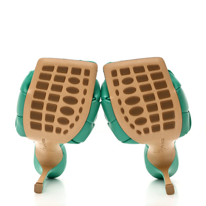 Bottega Veneta Nappa Maxi Intrecciato Lido Mule Sandals 36.5 Acid Turquoise 5 of 8
