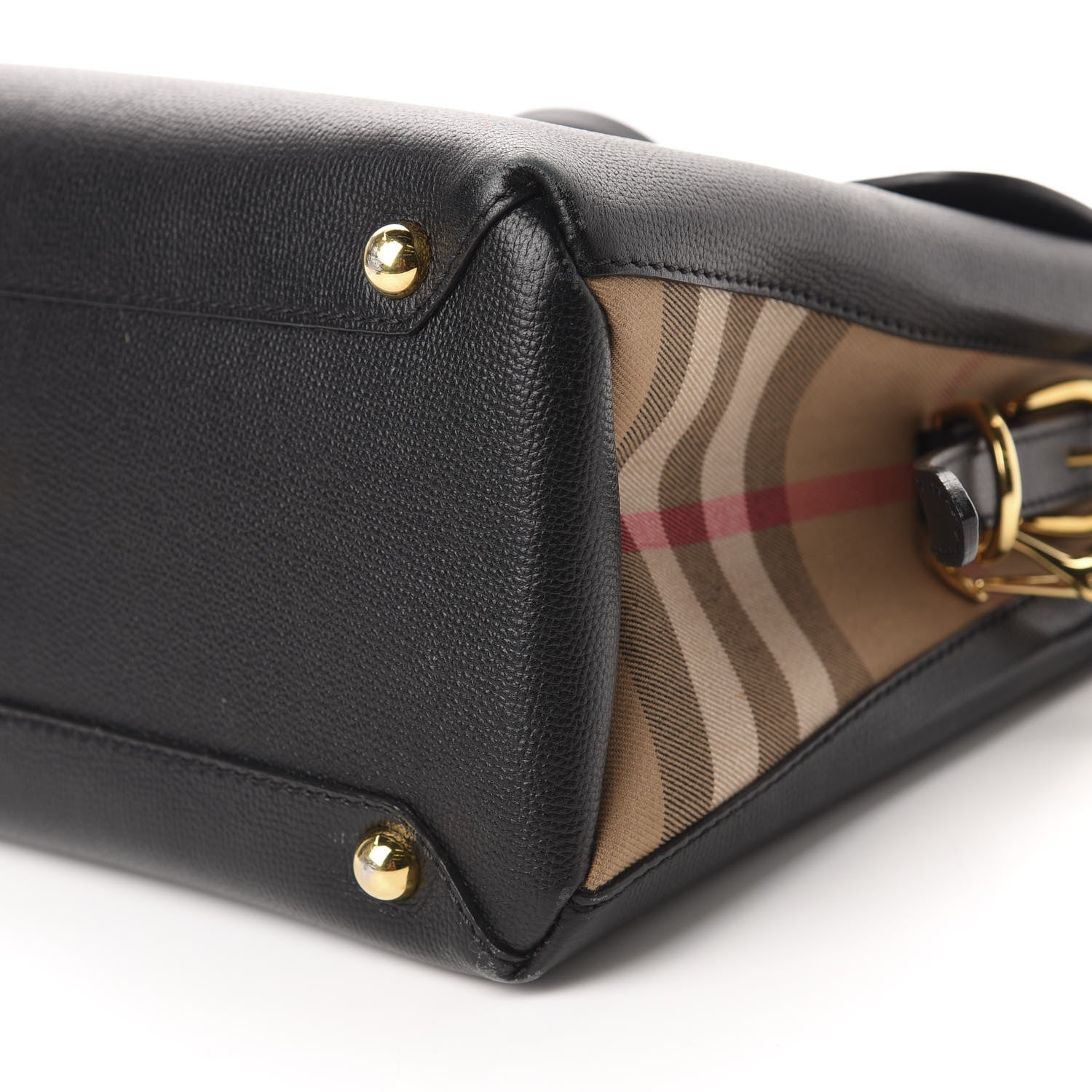 Burberry Derby Calfskin House Check Medium Camberley Black 7 of 12