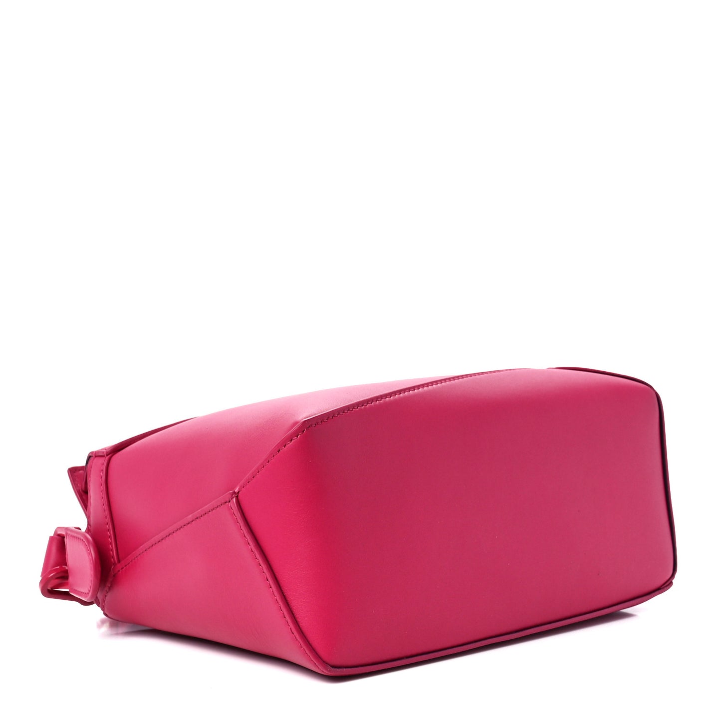 Satin Calfskin Monochrome Small Puzzle Edge Bag Ruby Red Glaze
