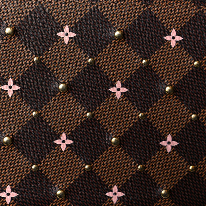 Louis Vuitton Damier Ebene Studded Zippy Wallet Rose Ballerine 7 of 7