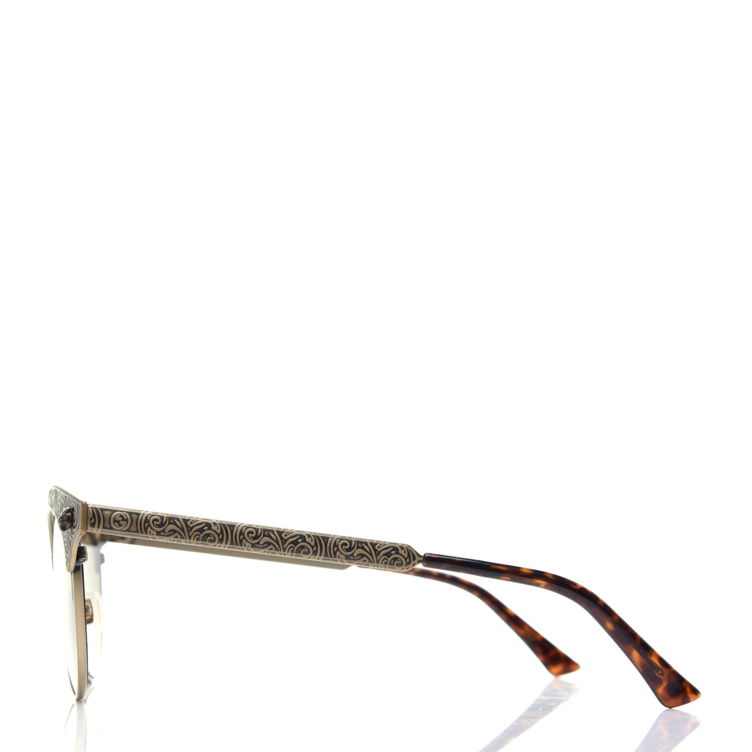Gucci Metal Tiger GG0220S Sunglasses Antique Gold 4 of 10