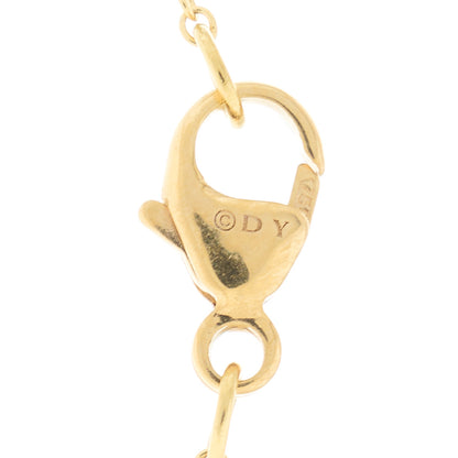 David Yurman 18K Yellow Gold Diamond Lock and Key Necklace 5 of 5