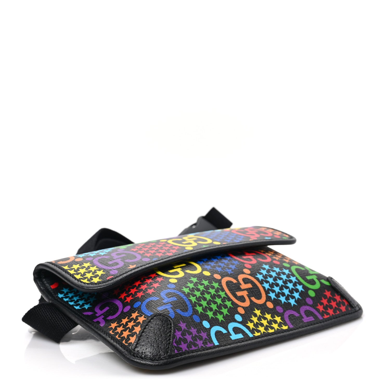 Gucci GG Supreme Monogram Psychedelic Slim Belt Bag Black 4 of 8