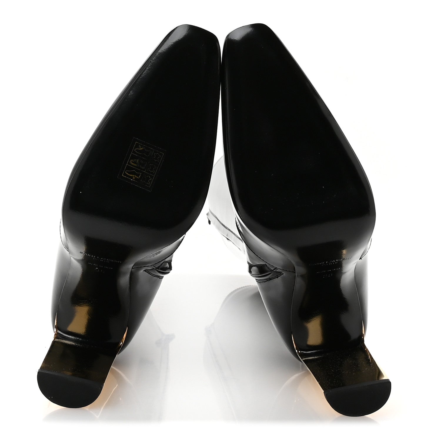 Saint Laurent Glazed Calfskin Auteuil 105mm Zip Boots 38 Black 6 of 9