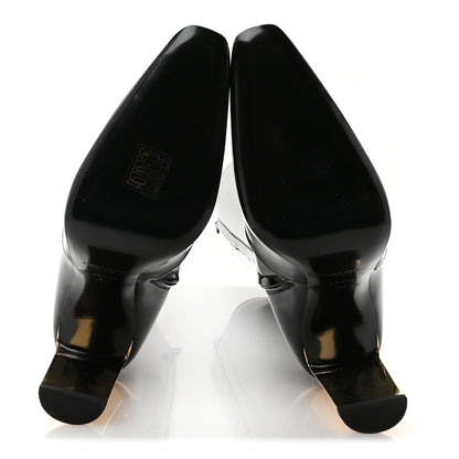 Saint Laurent Glazed Calfskin Auteuil 105mm Zip Boots 38 Black 6 of 9