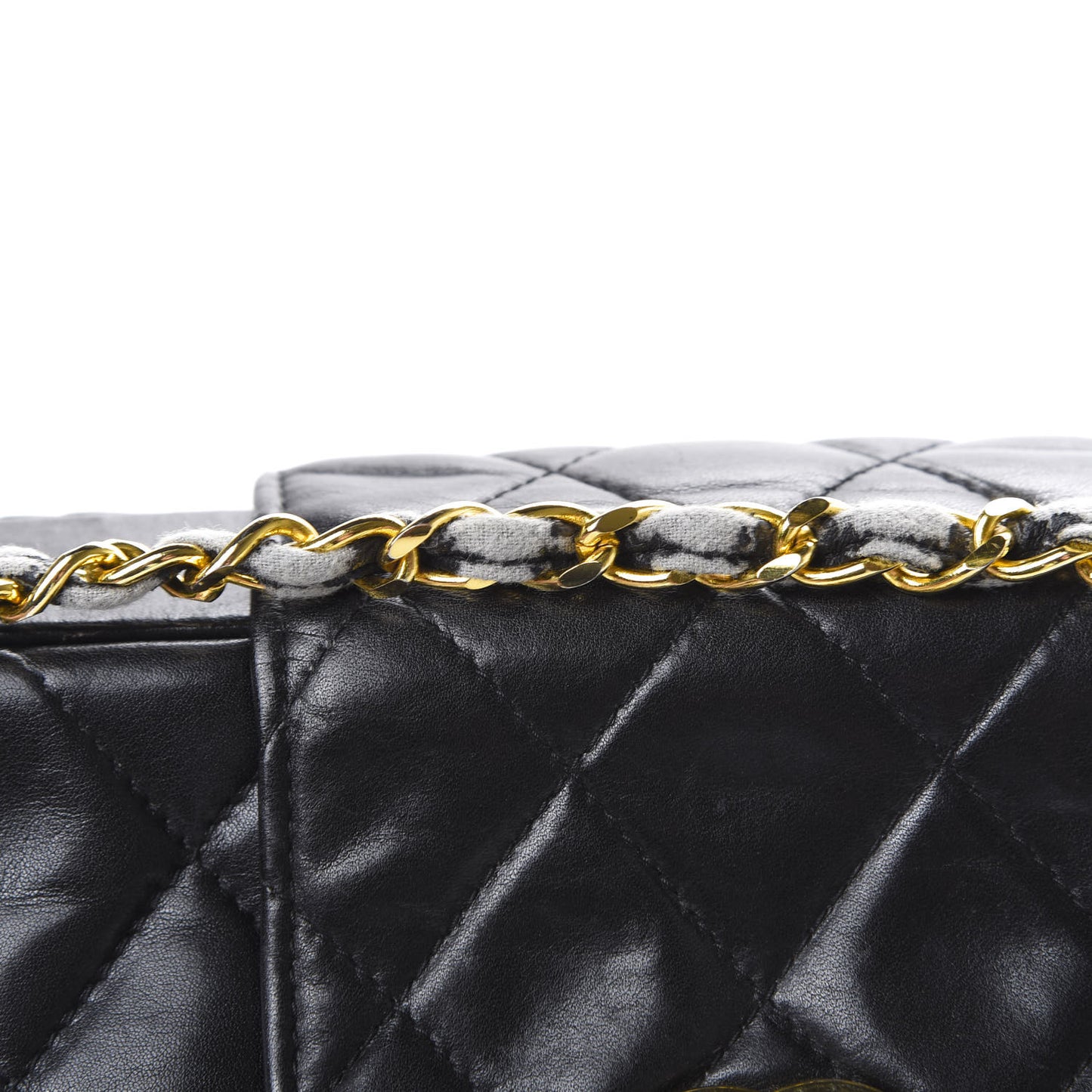 Lambskin Quilted Shoulder Bag Black