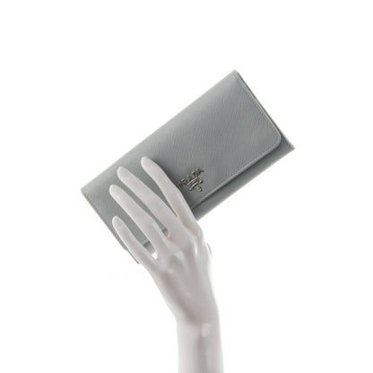 Prada Saffiano Colour Continental Flap Wallet Granito Acquamarina 2 of 8