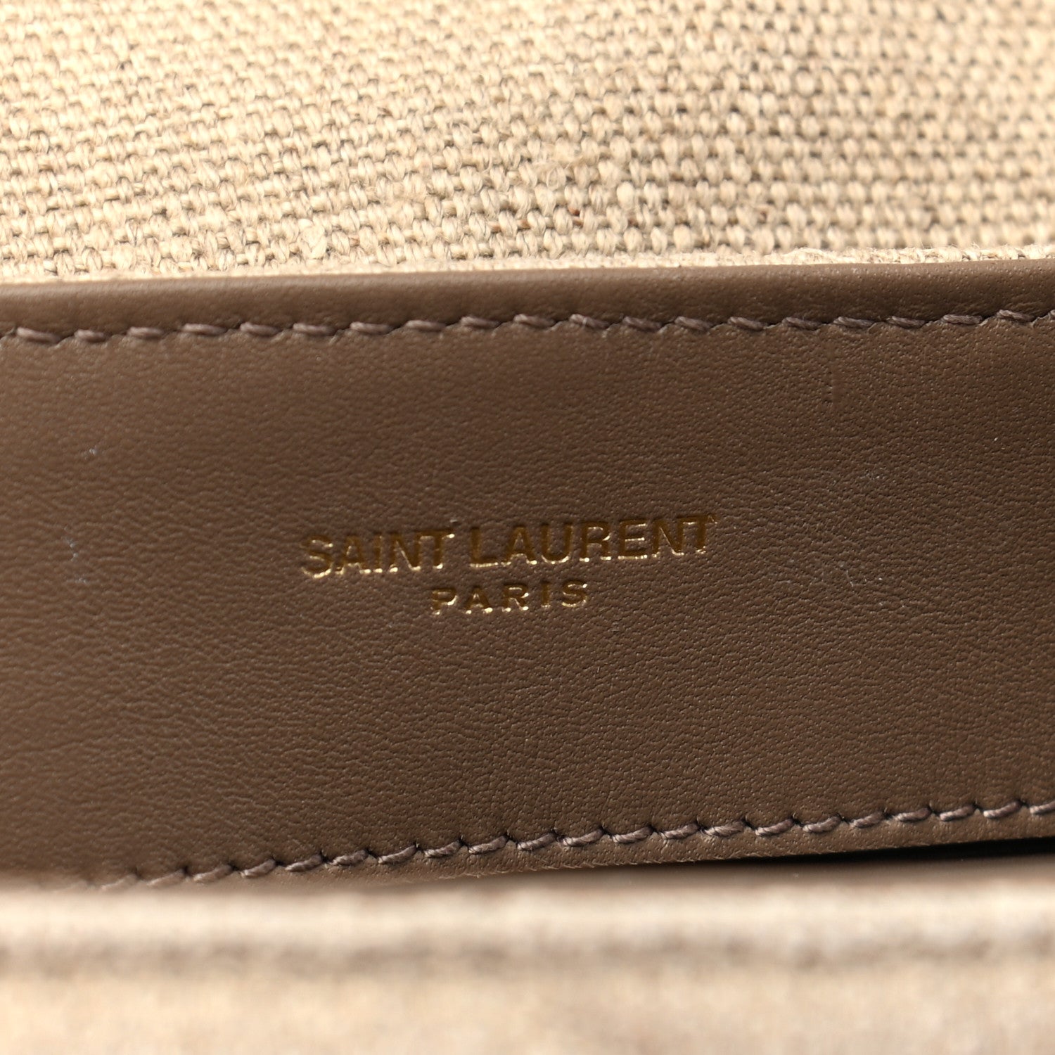 Saint Laurent Linen Y Quilted Monogram Small Loulou Chain Satchel Natural Taupe 5 of 9
