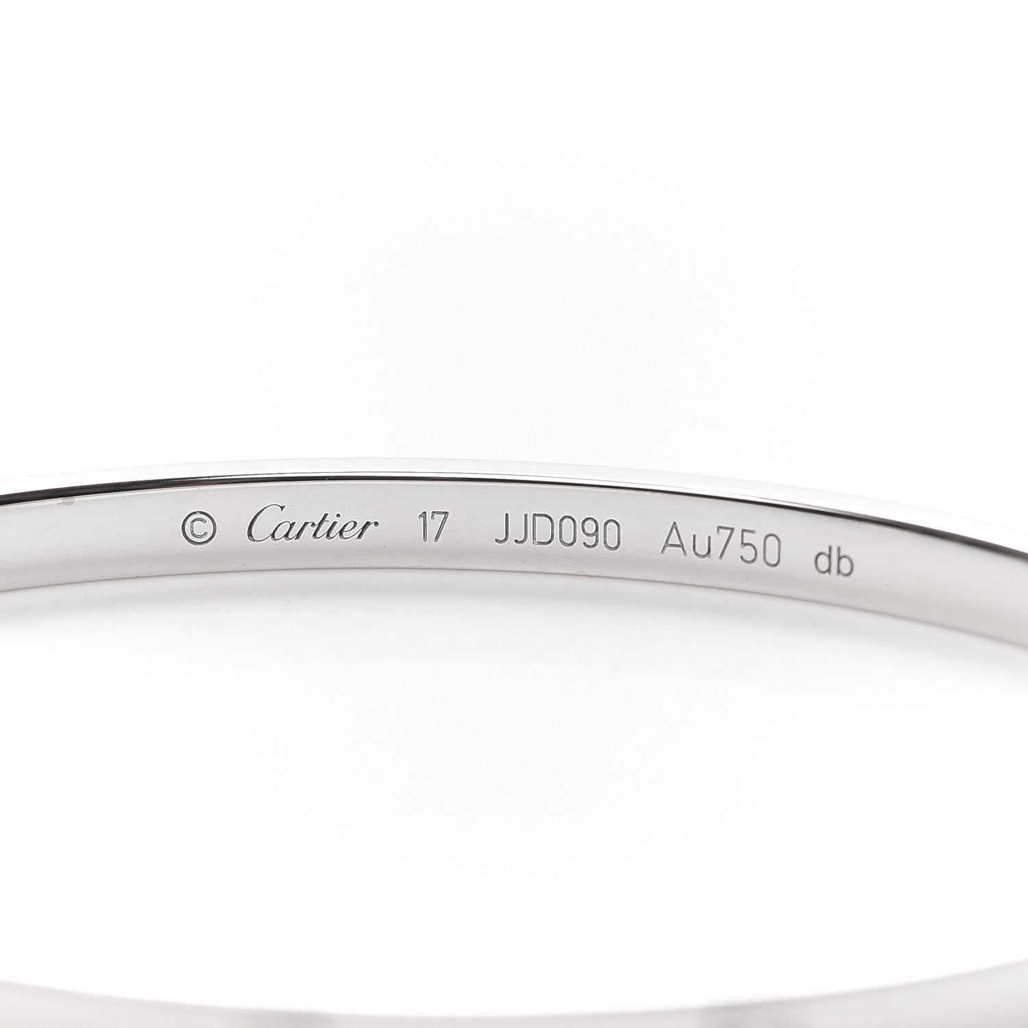 Cartier 18K White Gold Small LOVE Bracelet 17 5 of 7
