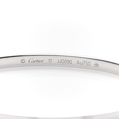 Cartier 18K White Gold Small LOVE Bracelet 17 5 of 7