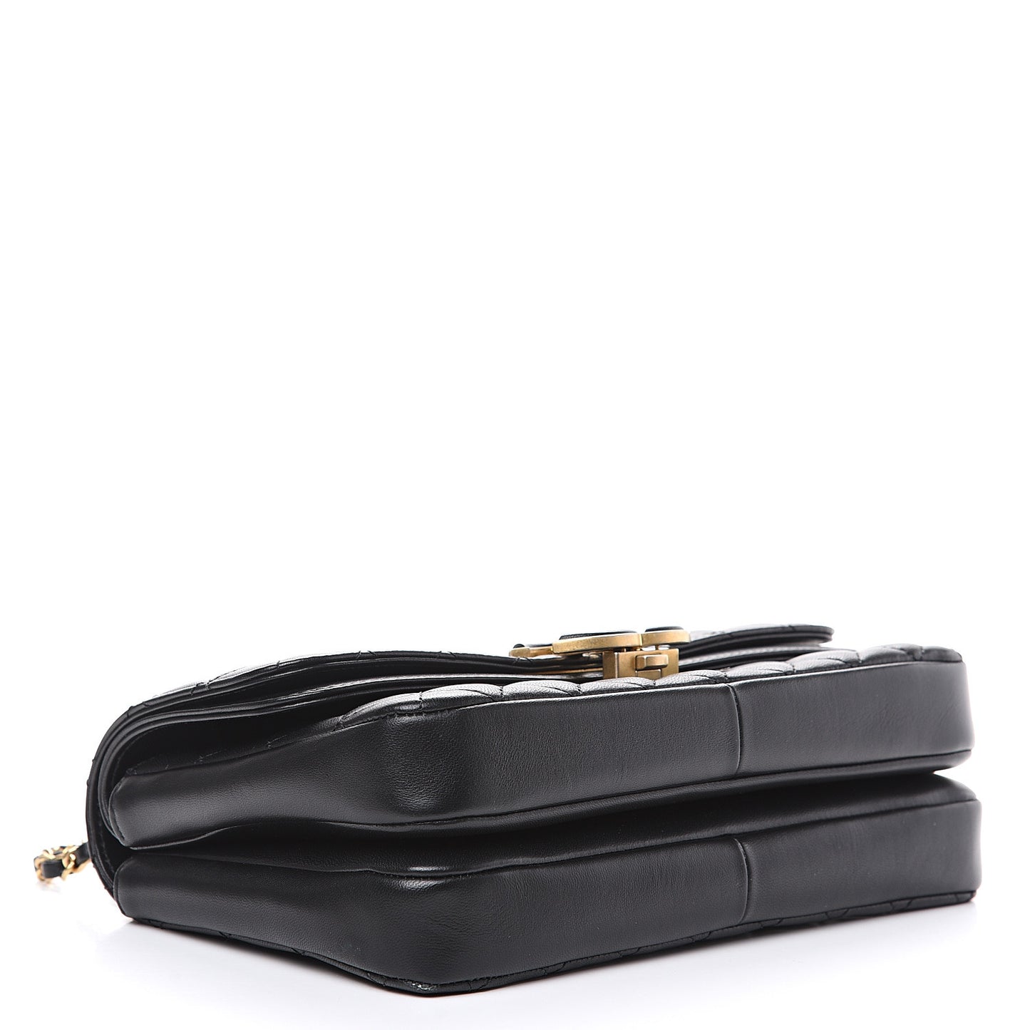 Lambskin Quilted Large CC Chic Flap Black
