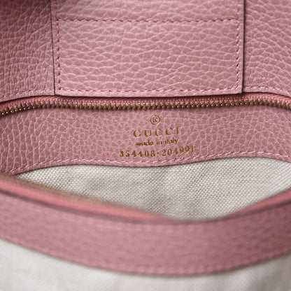 Gucci Dollar Calfskin Small Swing Tote Grey Field Soft Pink 8 of 8