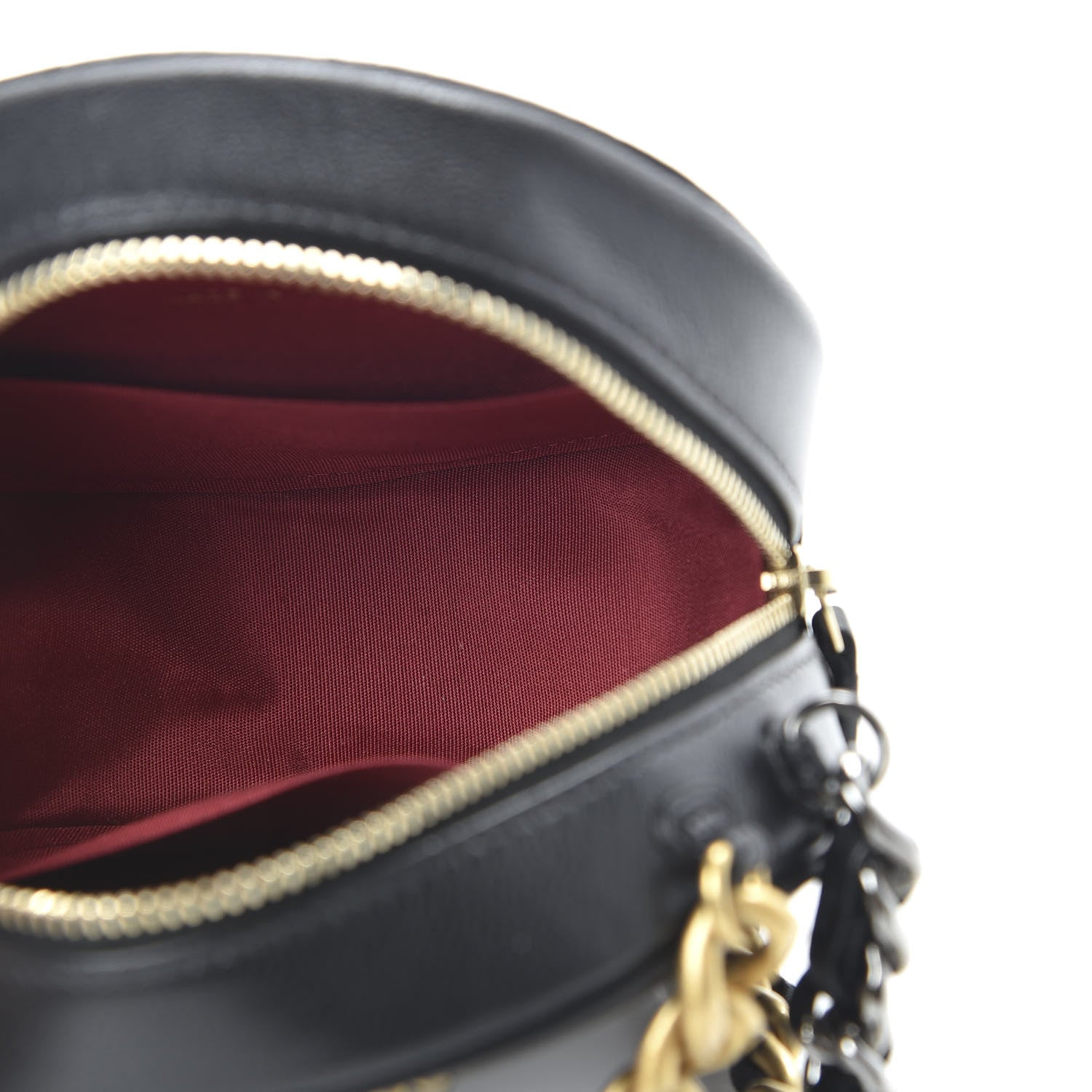 Chanel Goatskin Quilted 19 Round Clutch With Chain Black 5 of 10