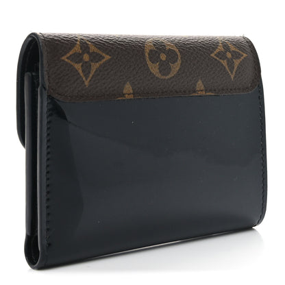 Louis Vuitton Patent Calfskin Monogram Cherrywood Compact Wallet Black 3 of 6