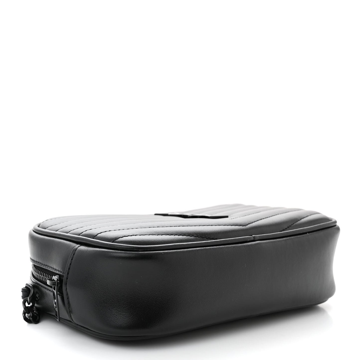 Calfskin Matelasse Monochrome Monogram Mini Lou Camera Bag Black