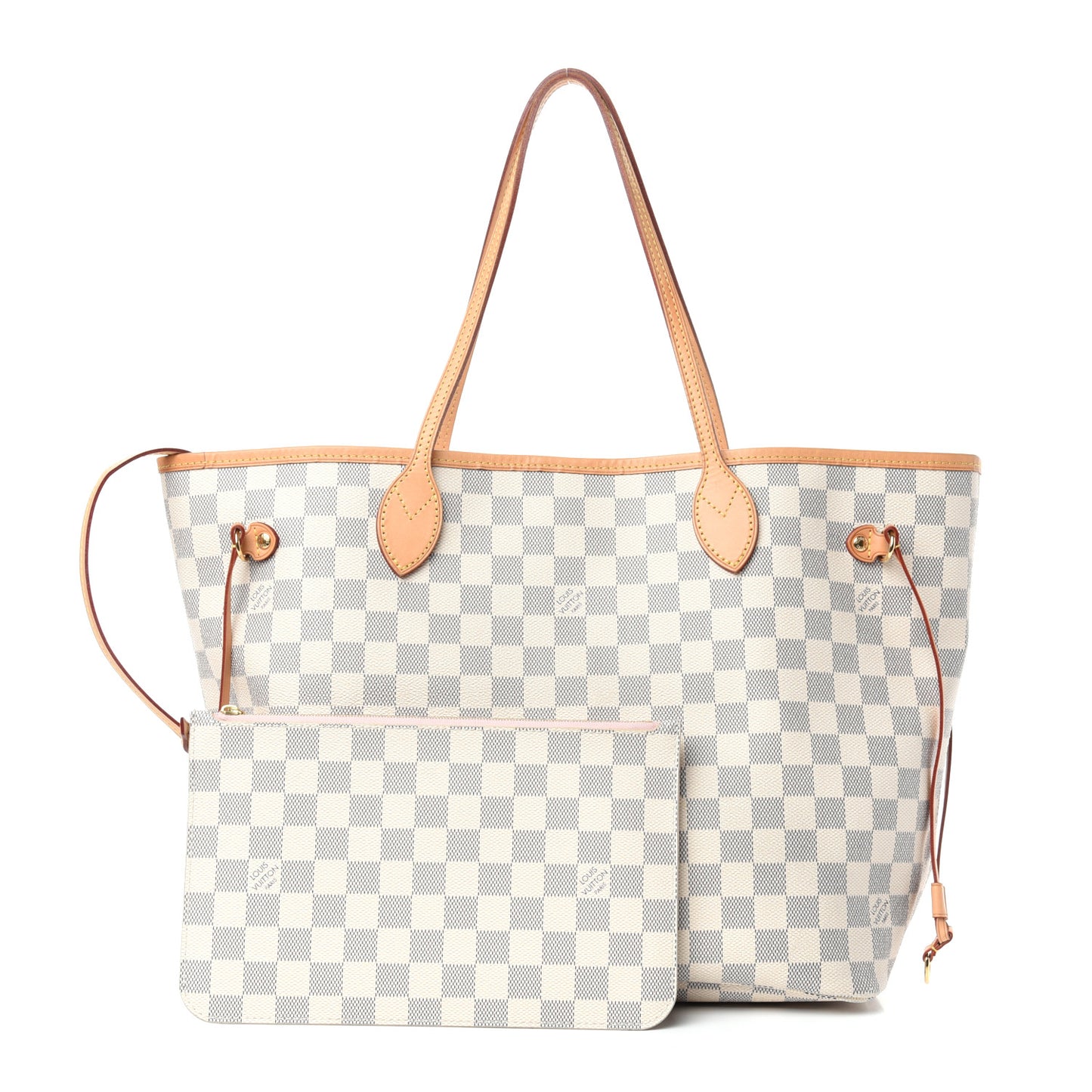 Damier Azur Neo Neverfull MM Rose Ballerine