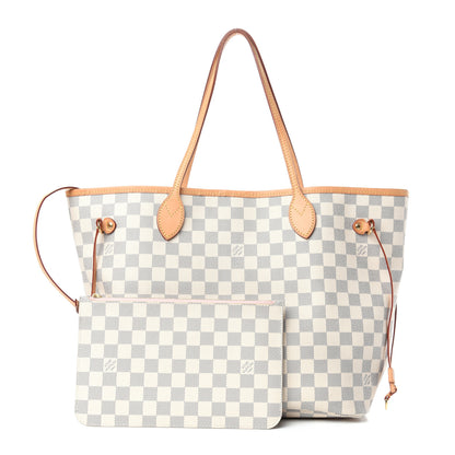 Louis Vuitton Damier Azur Neo Neverfull MM Rose Ballerine 3 of 10