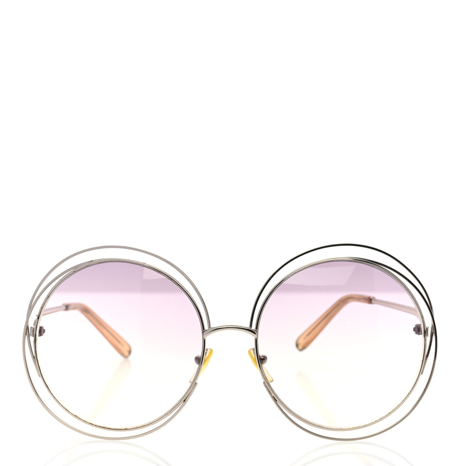 Chloe Oversize Round Carlina Oversized Round Sunglasses CE114S Silver 2 of 6