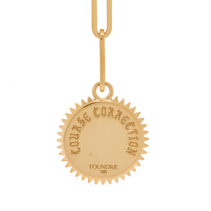 Foundrae 18K Yellow Gold Diamond Internal Compass Refined Clip Extension Chain Necklace 3 of 4