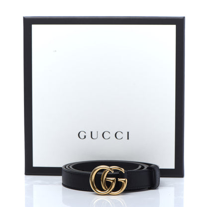 Gucci Calfskin Double G 20mm Belt 80 32 Black 7 of 7