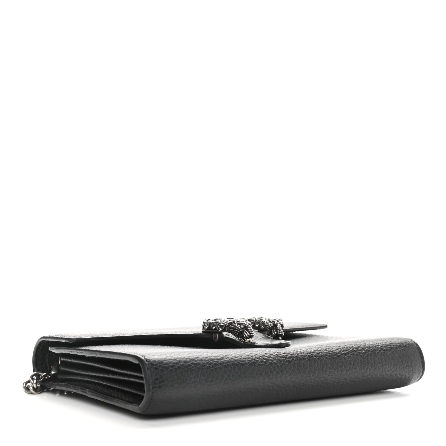 Calfskin Mini Dionysus Chain Wallet Black