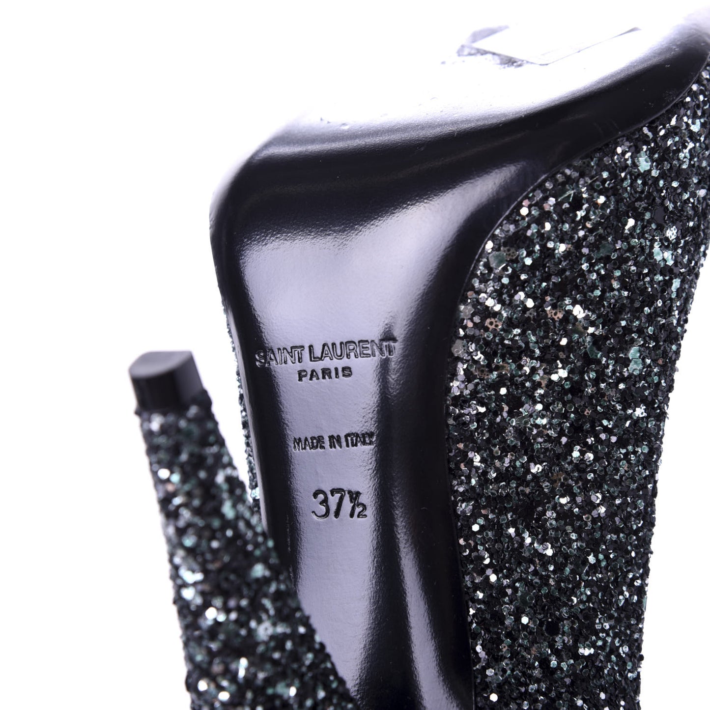 Calfskin Glitter Era Pump 37.5 Black