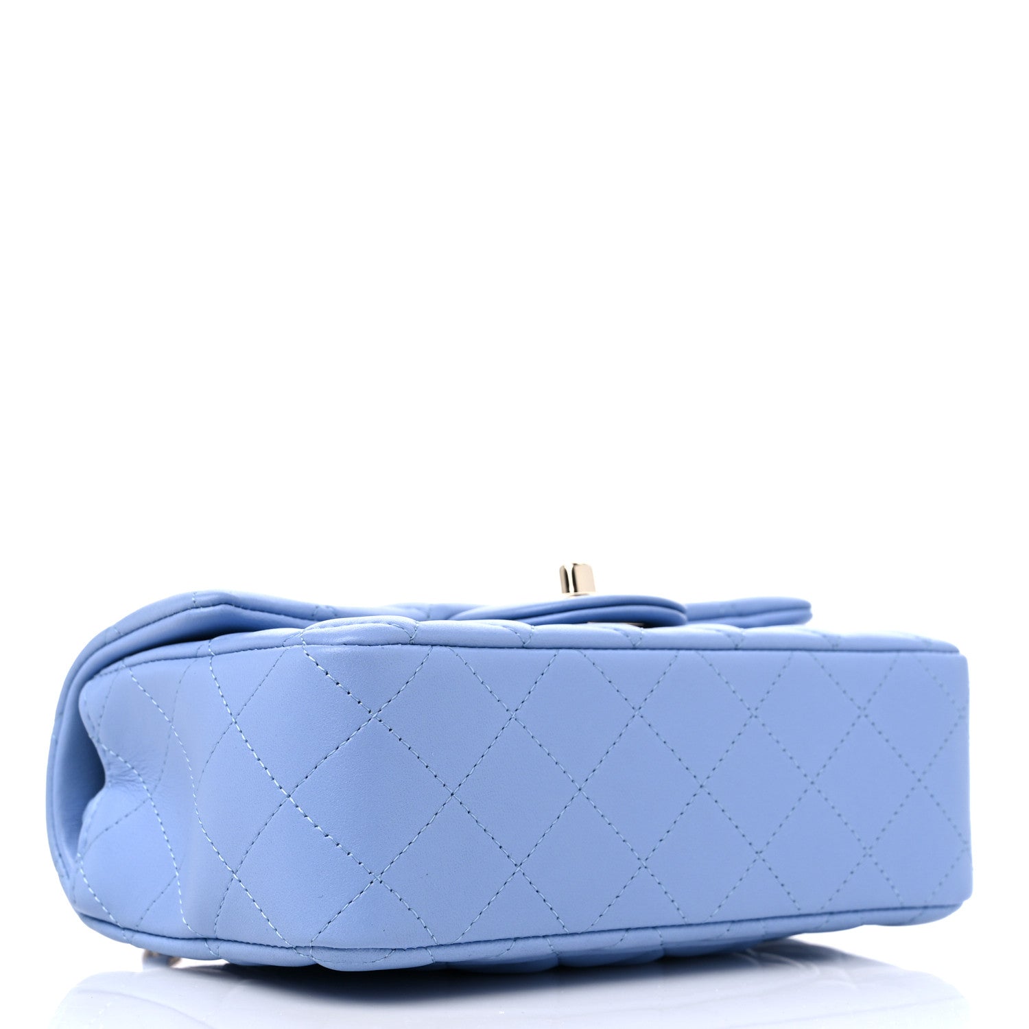 Chanel Lambskin Quilted Mini Rectangular Flap Light Blue 3 of 9