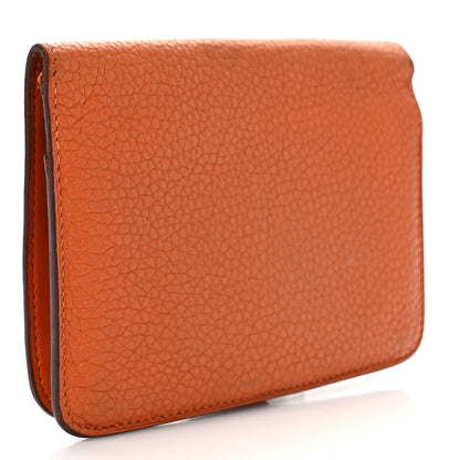 Hermes Togo Verso Dogon Compact Wallet Orange 3 of 9