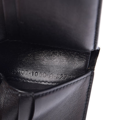 Balenciaga Lambskin Allover Logo Bi-Fold Wallet Black 6 of 6
