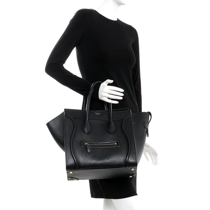 Celine Smooth Calfskin Mini Luggage Black 2 of 17