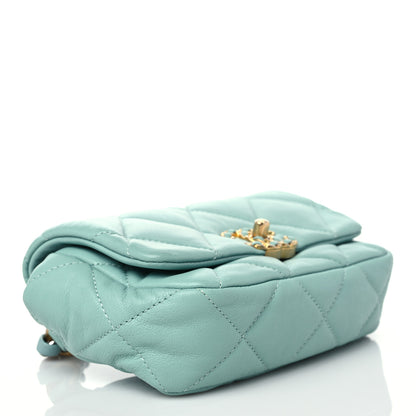 Chanel Lambskin Quilted Chanel 19 Waist Bag Light Blue 4 of 9