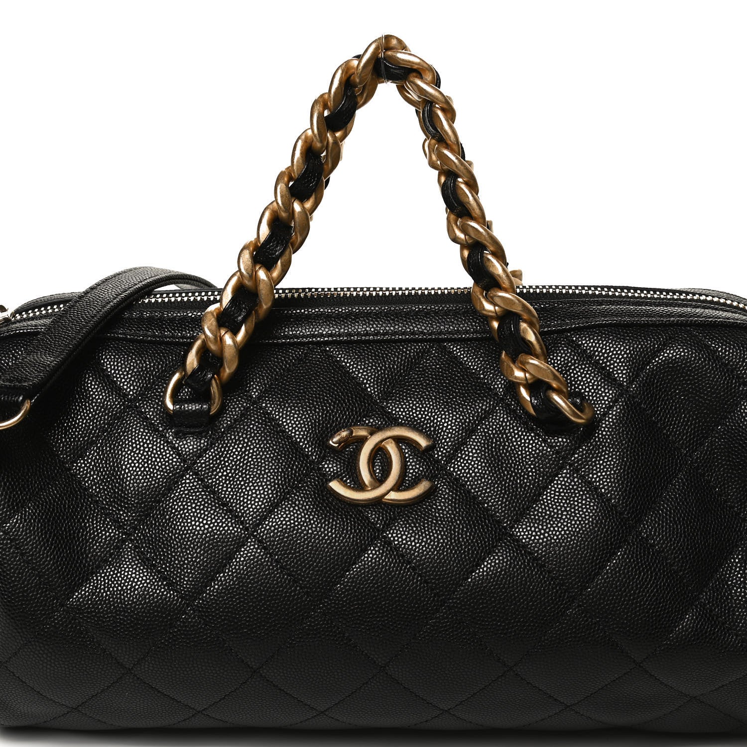 Chanel Caviar Quilted Small Fashion Therapy Bowling Bag Black 7 of 9