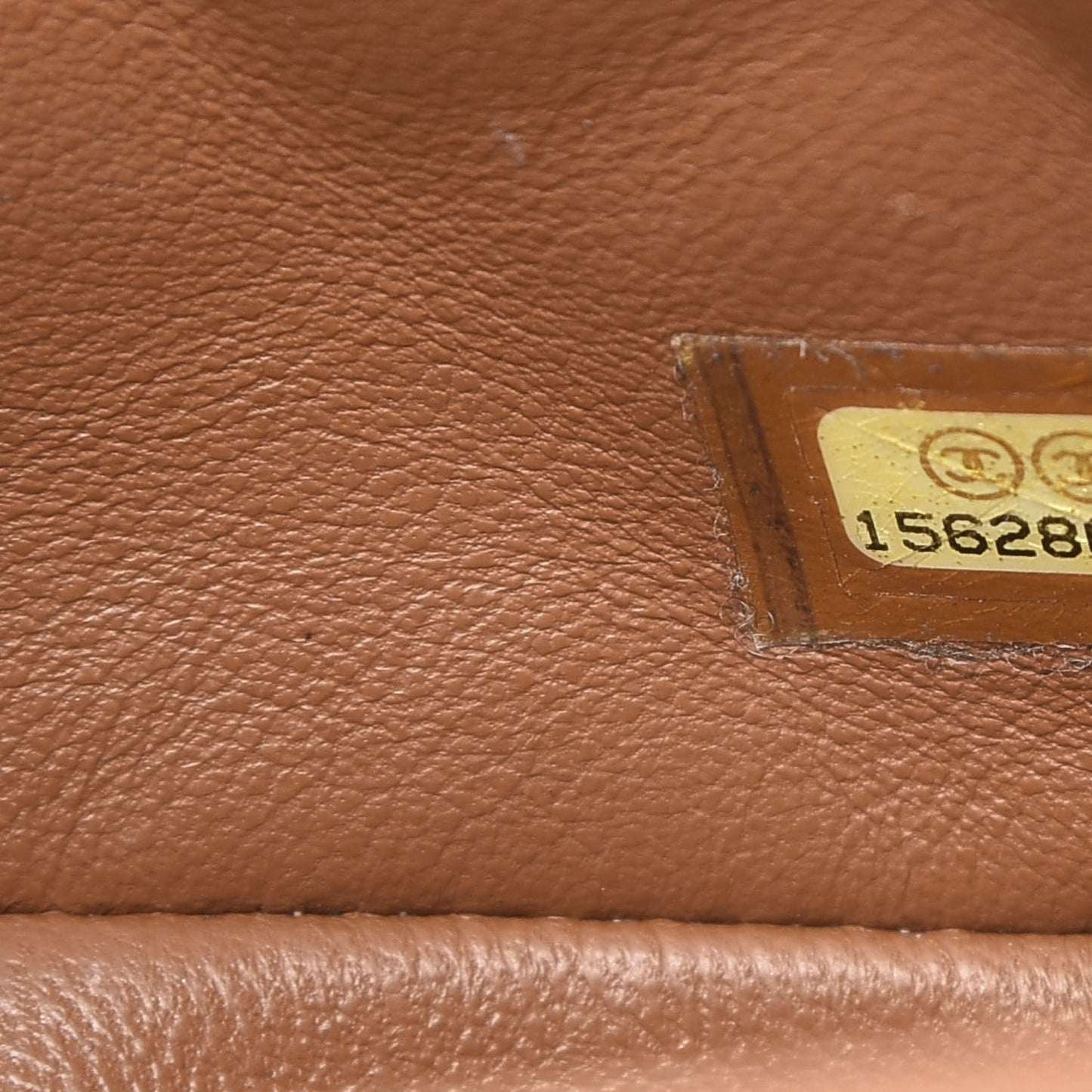 Caviar Quilted Mini Rectangular Flap Light Brown