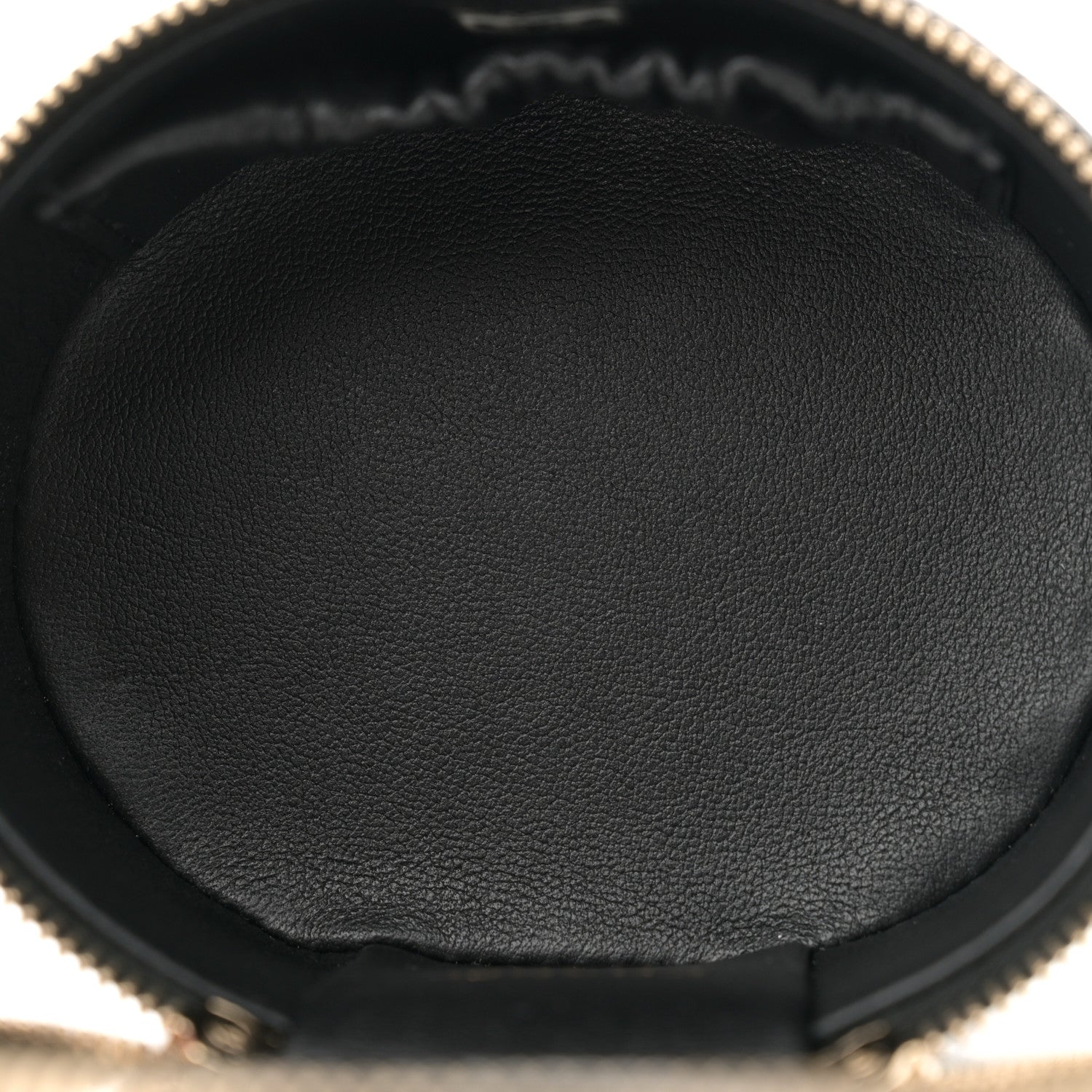 Chanel Lambskin Pearl Crystal Quilted Pearly Girl Top Handle Round Vanity Case With Chain Black 5 of 11