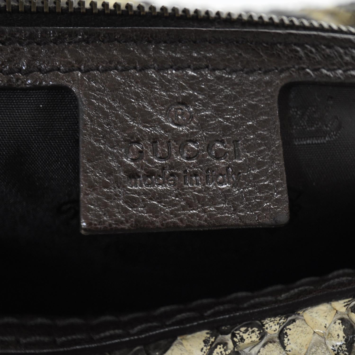 Gucci Python Medium Jockey Hobo 7 of 10