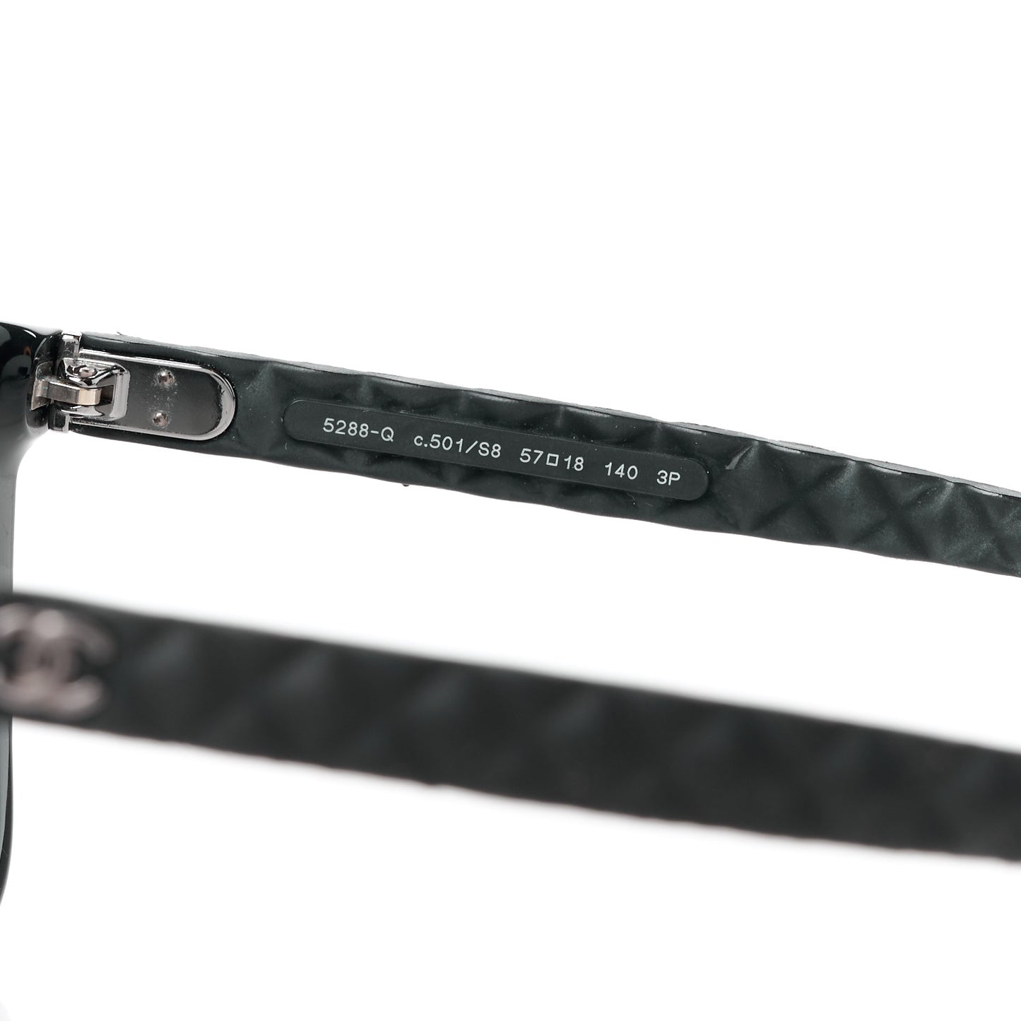 Acetate Quilted Polarized Butterfly CC Sunglasses 5288-Q Black
