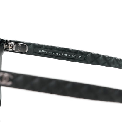 Chanel Acetate Quilted Polarized Butterfly CC Sunglasses 5288-Q Black 6 of 8