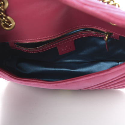 Gucci Velvet Matelasse Small GG Marmont Shoulder Bag Light Raspberry Rose 5 of 10