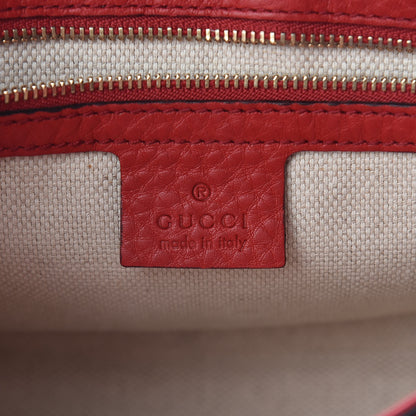 Gucci Pebbled Calfskin Medium Soho Flap Crossbody Red 6 of 11