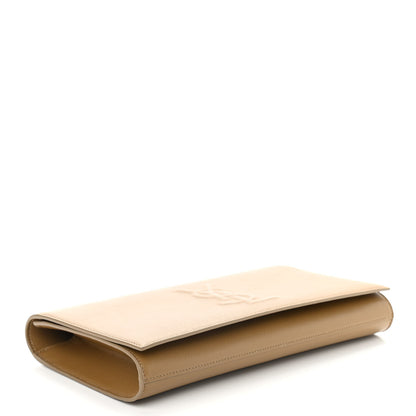 Saint Laurent Calfskin Large Belle De Jour Clutch Beige 3 of 8
