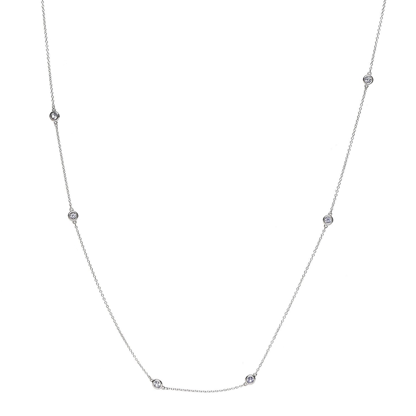 Sterling Silver Tanzanite Elsa Peretti Color By The Yard Sprinkle Necklace