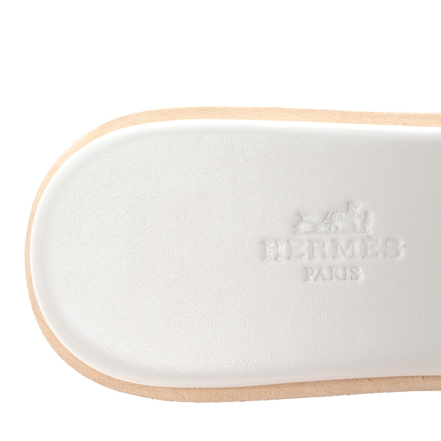 Hermes Calfskin Cork Eze 30 Sandals 37 White 8 of 10
