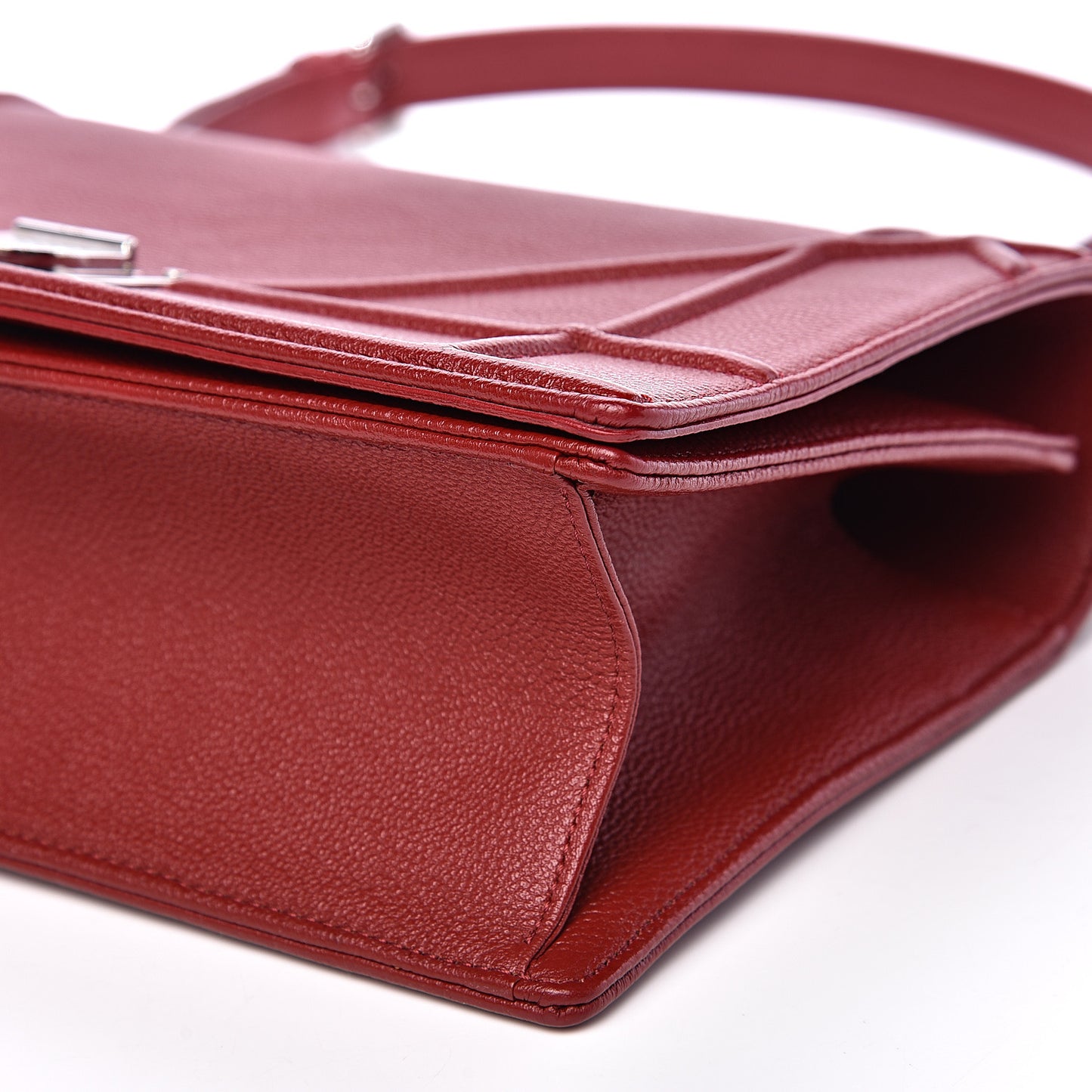 Grained Calfskin Medium Diorama Flap Bag Red