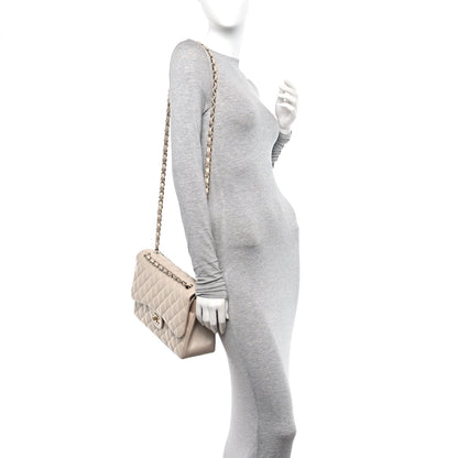 Chanel Iridescent Caviar Quilted Jumbo Double Flap Beige 2 of 12
