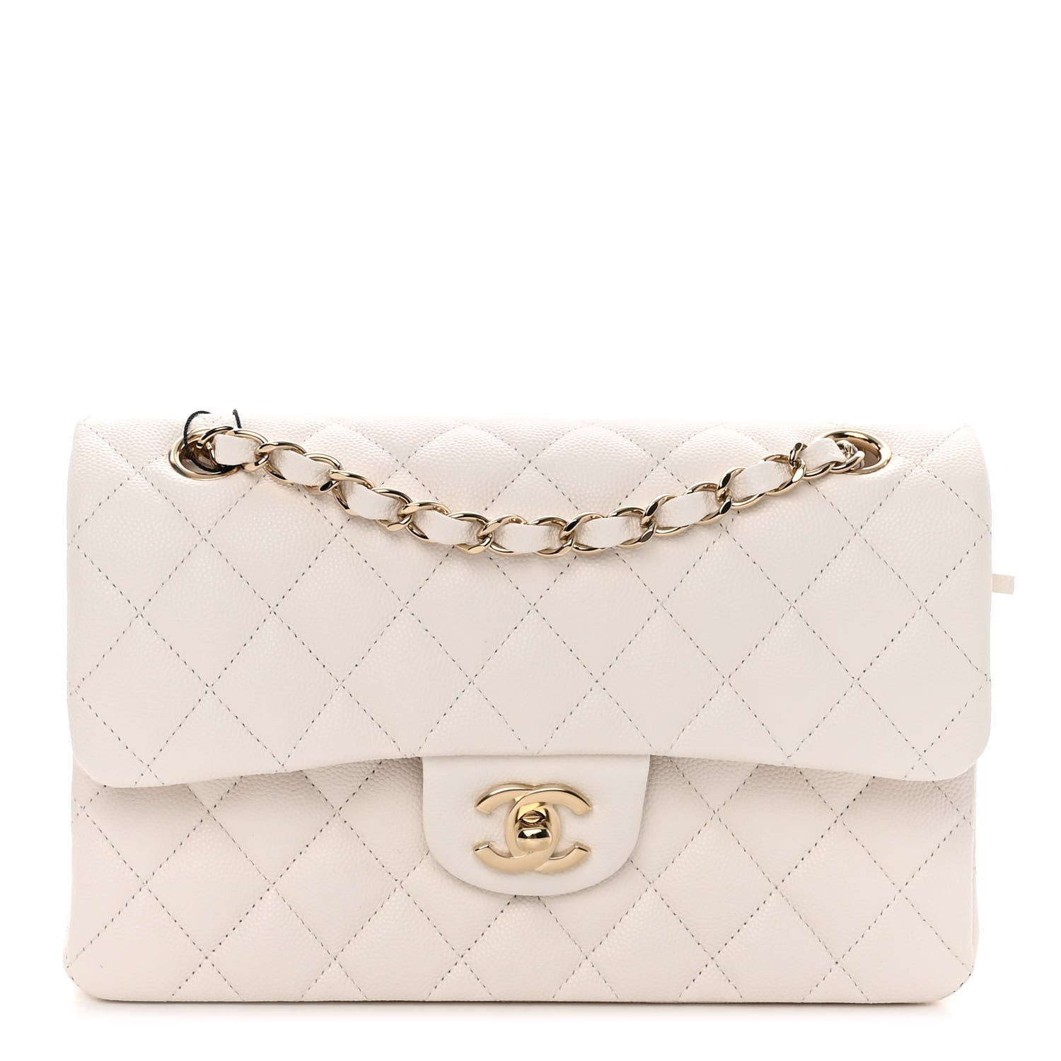 Chanel Caviar Quilted Small Double Flap White 1 of 10